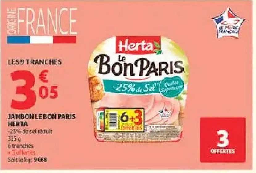 JAMBON LE BON PARIS HERTA
