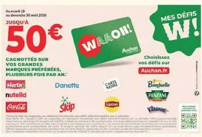 JUSQU’À 50€ cagnotttes sur vos grandes marques préférées, plusieurs fois par an.