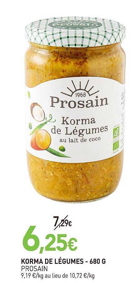KORMA DE LÉGUMES - 680 G PROSAIN