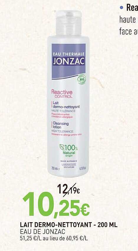 LAIT DERMO-NETTOYANT - 200 ML EAU DE JONZAC
