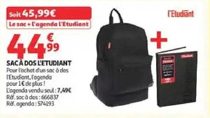 Le sac + l'agenda L'étudiant