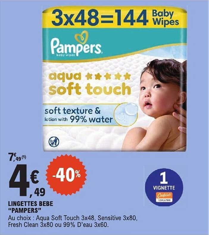 LINGETTES BÉBÉ “PAMPERS”