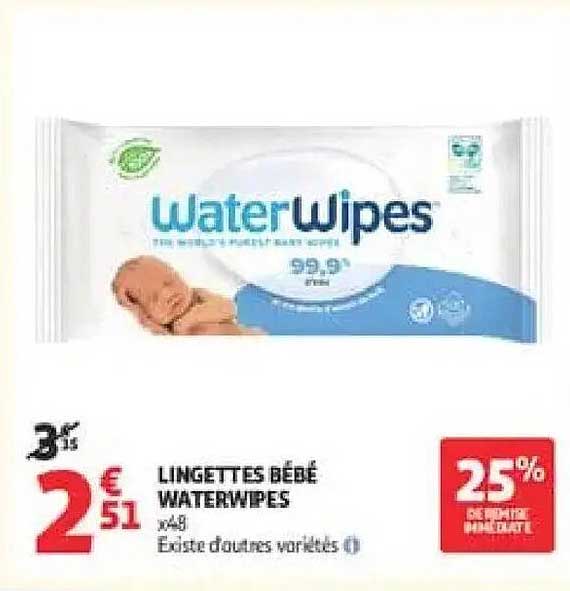 LINGETTES BÉBÉ WATERWIPES