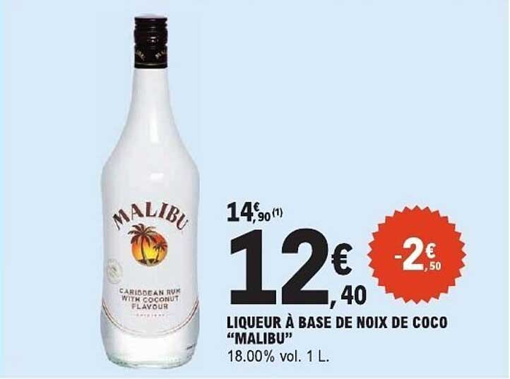 LIQUEUR À BASE DE NOIX DE COCO “MALIBU”