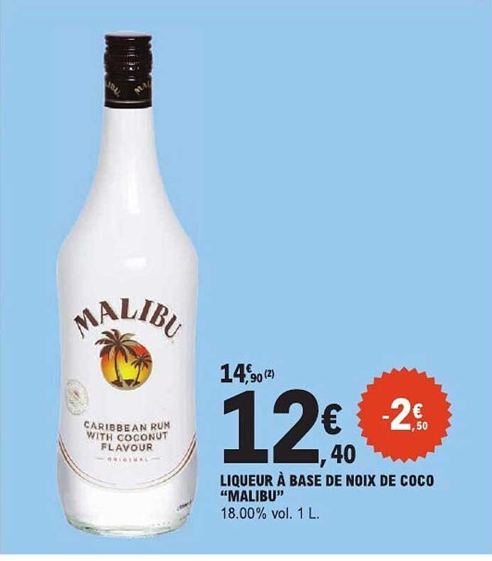 LIQUEUR À BASE DE NOIX DE COCO "MALIBU"