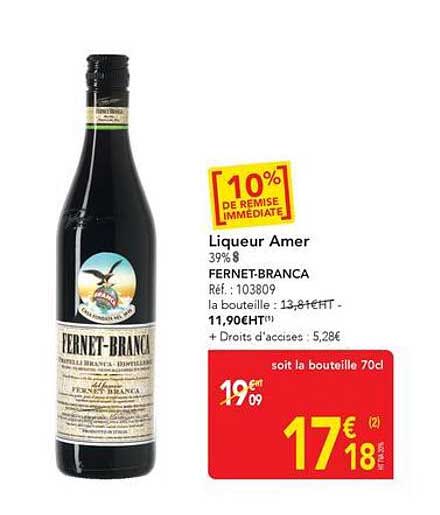 Liqueur Amer 39°8 FERNET-BRANCA