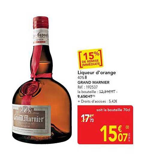 Liqueur d'orange 40% GRAND MARNIER