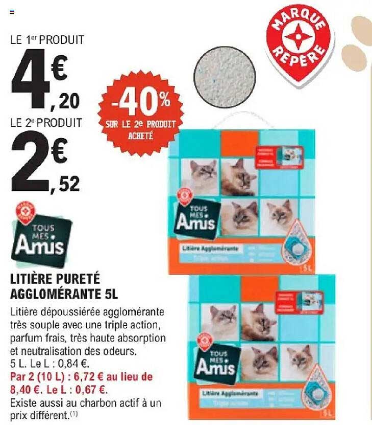 LITIÈRE PURETÉ AGGLOMÉRANTE 5L