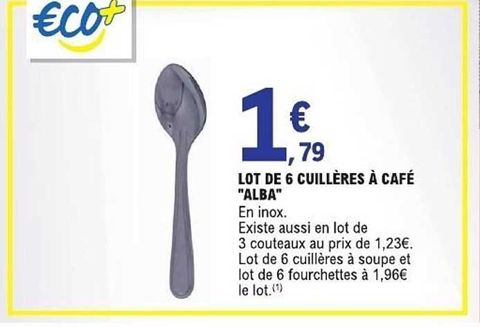 LOT DE 6 CUILLÈRES À CAFÉ "ALBA"