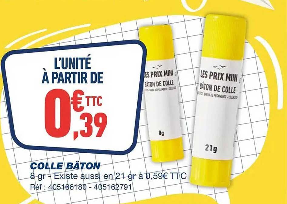 L'UNITÉ À PARTIR DE 0€ TTC 0,39