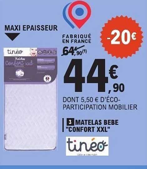 MATELAS BEBE "CONFORT XXL"