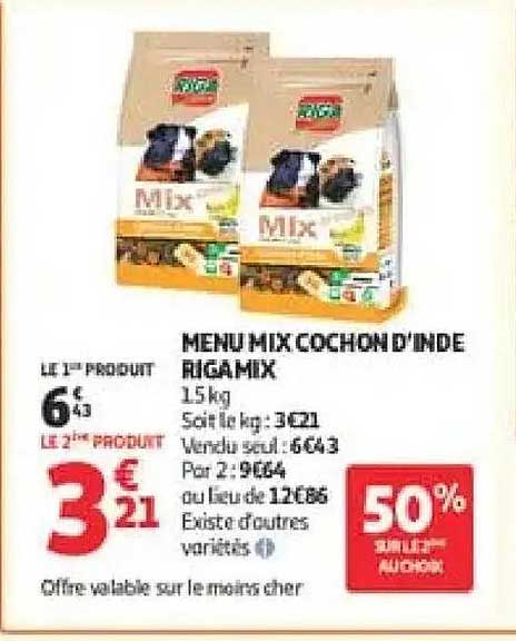 MENU MIX COCHON D'INDE RIGAMIX