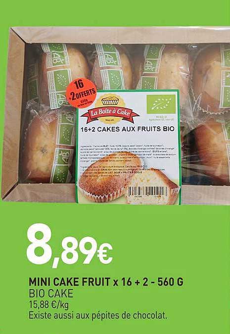 MINI CAKE FRUIT x 16 + 2 - 560 G