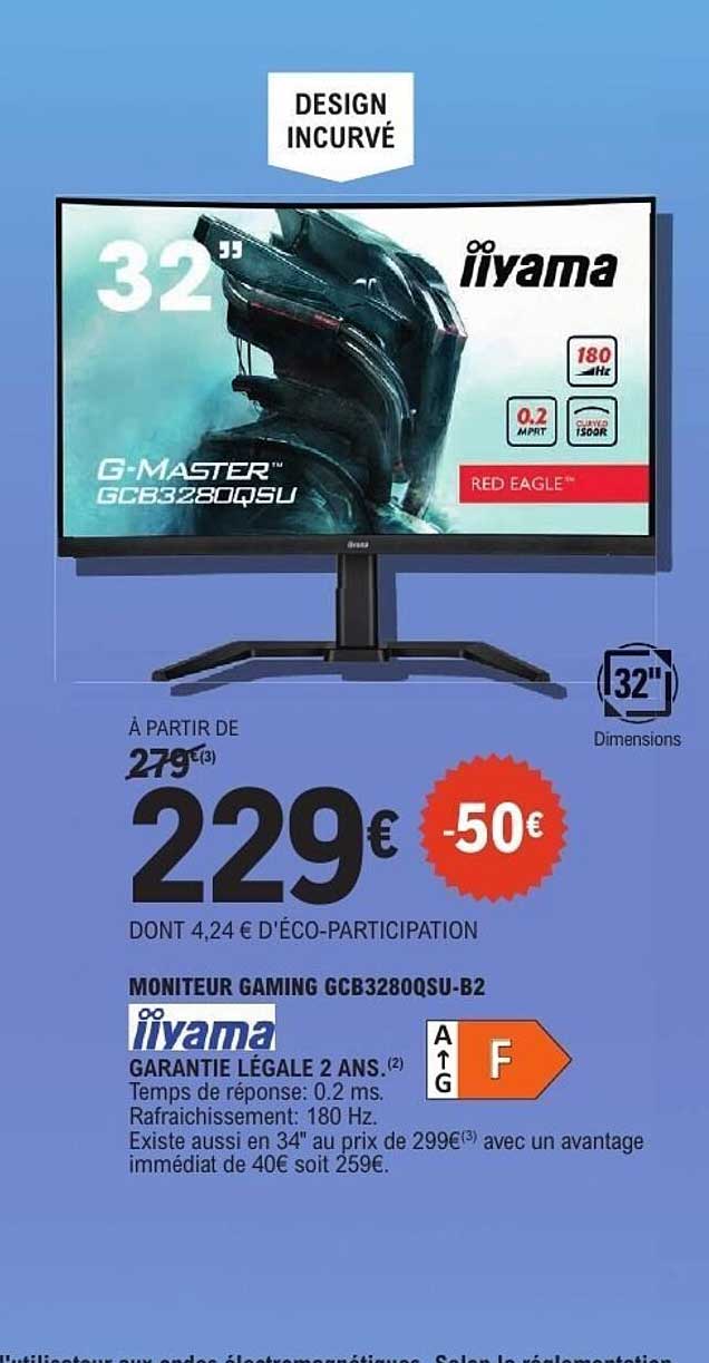 MONITEUR GAMING GCB3280QSU-B2