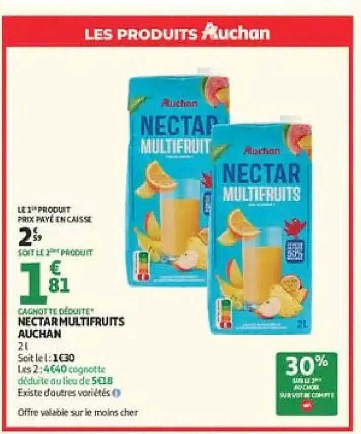 NECTAR MULTIFRUITS AUCHAN