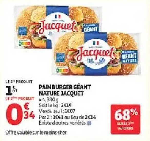 PAN BURGER GÉANT NATURE JACQUET
