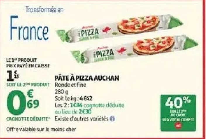 PÂTE À PIZZA AUCHAN