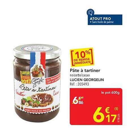 Pâte à tartiner noisette/cacao LUCIEN GEORGELIN