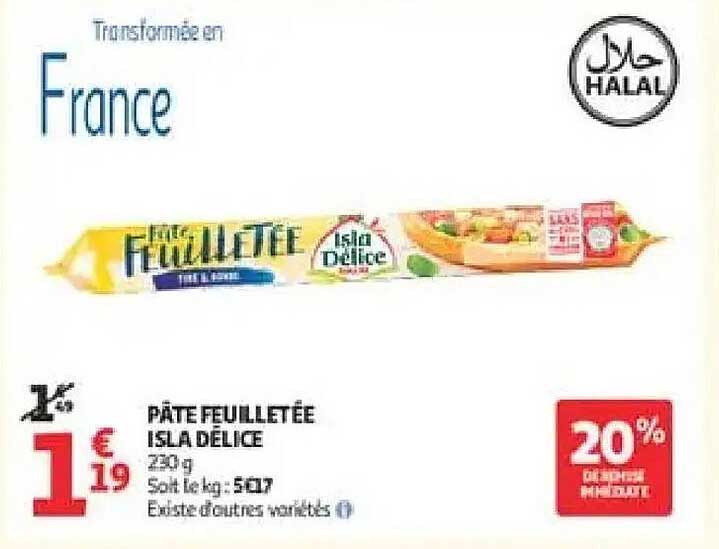 PÂTE FEUILLETÉE ISLA DÉLICE