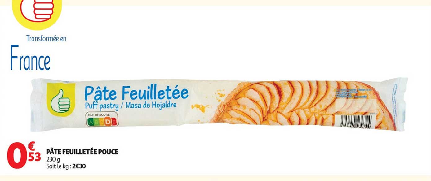 PÂTE FEUILLETÉE POUCE