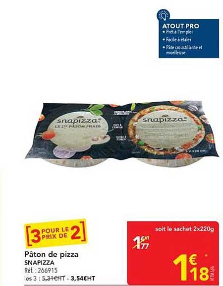 Paton de pizza SNAPIZZA