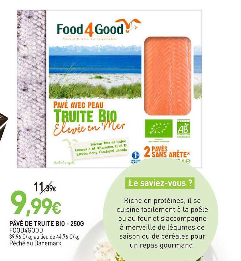 PAVÉ DE TRUITE BIO - 250G FOOD4GOOD