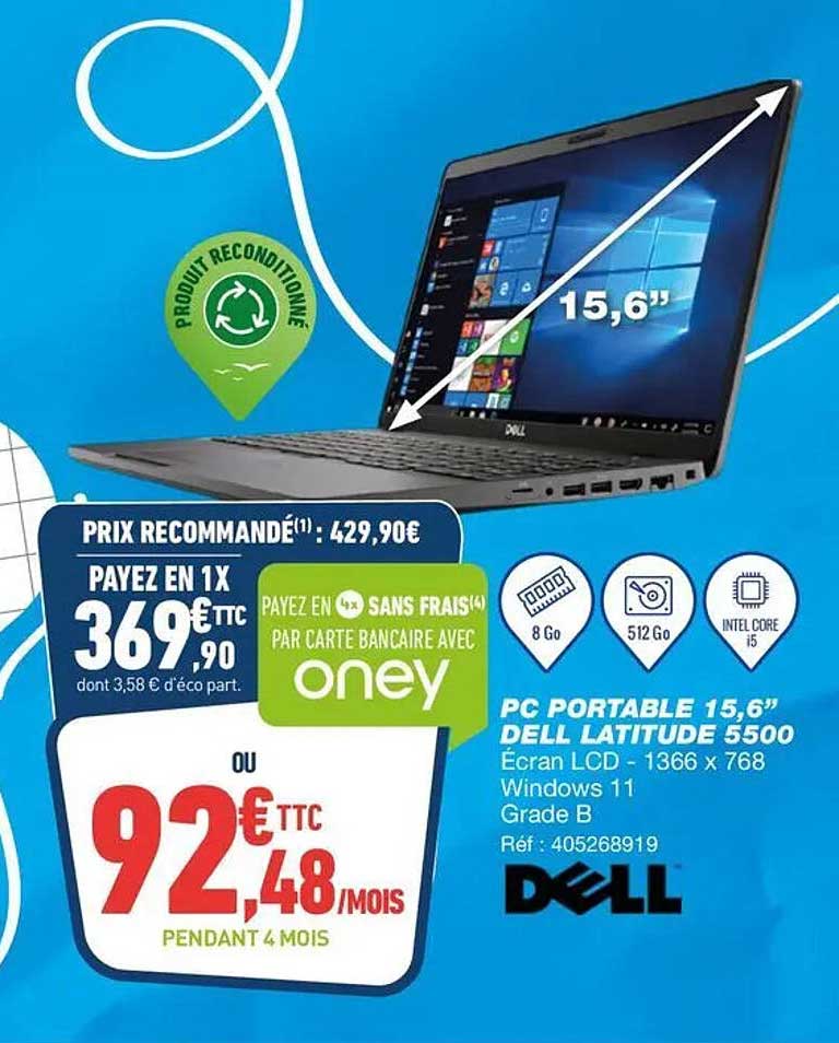 PC PORTABLE 15,6” DELL LATITUDE 5500
