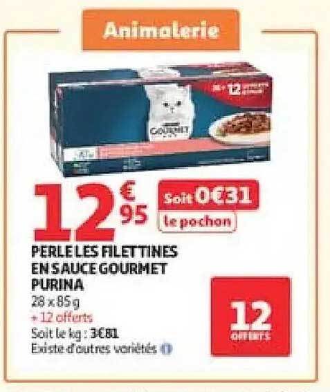 PERLES FILETTINES EN SAUCE GOURMET PURINA