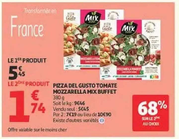 PIZZA DEL GUSTO TOMATE MOZZARELLA MIX BUFFET