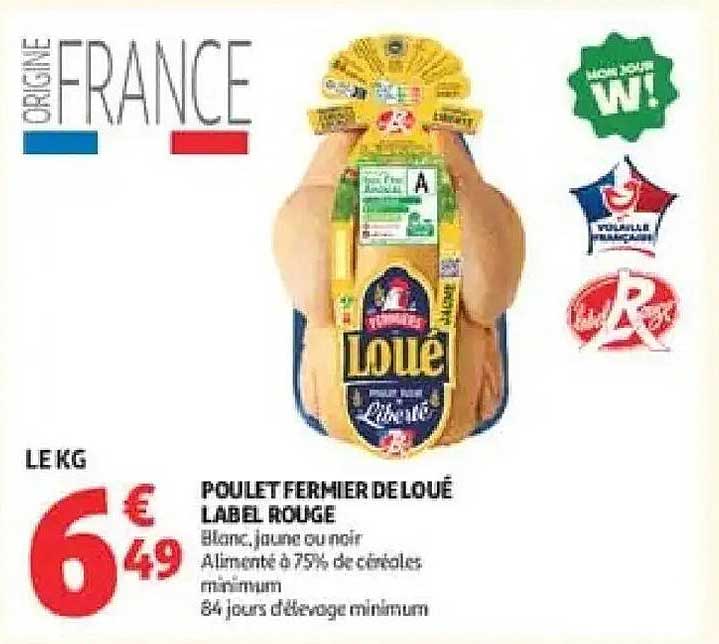 POULET FERMIER DE LOUÉ LABEL ROUGE