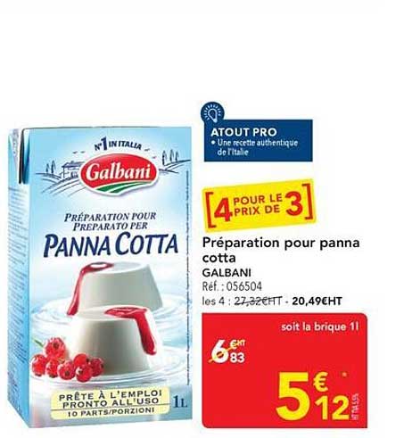 Préparation pour panna cotta GALBANI