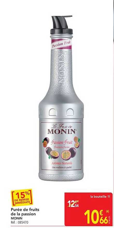 Purée de fruits de la passion MONIN Réf. : 085470
