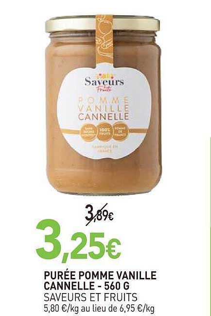 PURÉE POMME VANILLE CANNELLE - 560 G
