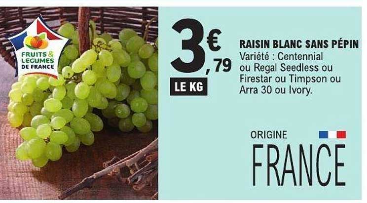 RAISIN BLANC SANS PÉPIN