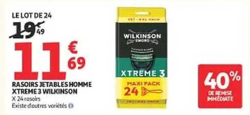 RASOIRS JETABLES HOMME XTREME 3 WILKINSON