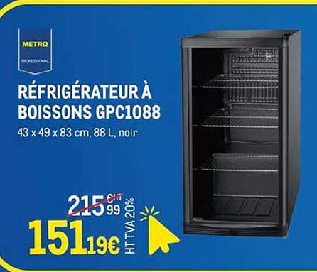RÉFRIGÉRATEUR À BOISSONS GPC1088