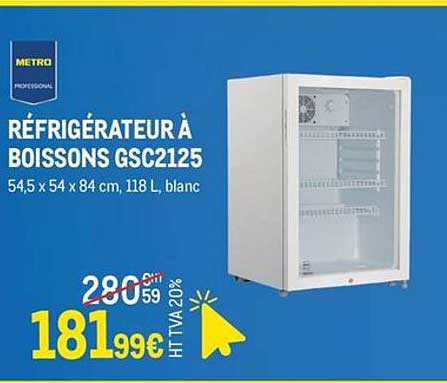 RÉFRIGÉRATEUR À BOISSONS GSC2125