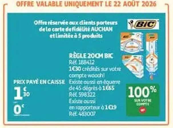 RÈGLE 20CM BIC