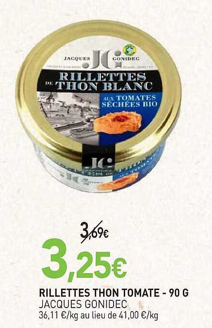 RILLETTES DE THON BLANC AUX TOMATES SÉCHÉES BIO