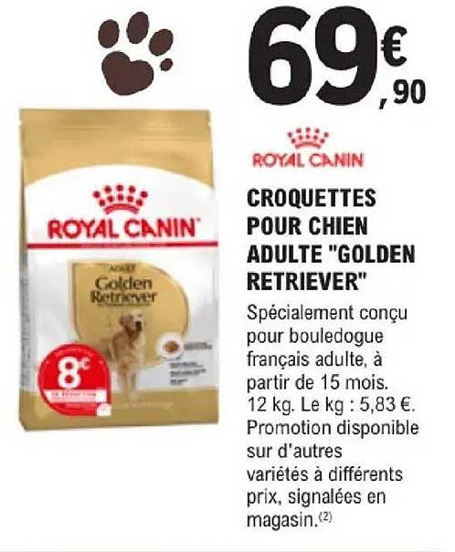 ROYAL CANIN CROQUETTES POUR CHIEN ADULTE "GOLDEN RETRIEVER"