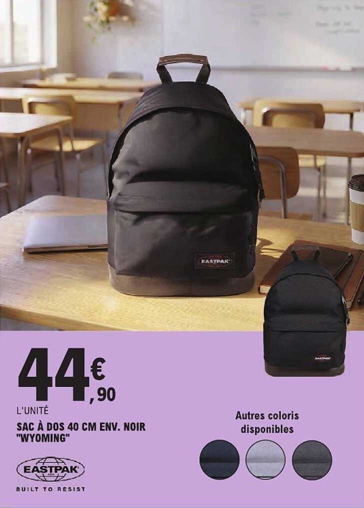 SAC À DOS 40 CM ENV. NOIR "WYOMING"