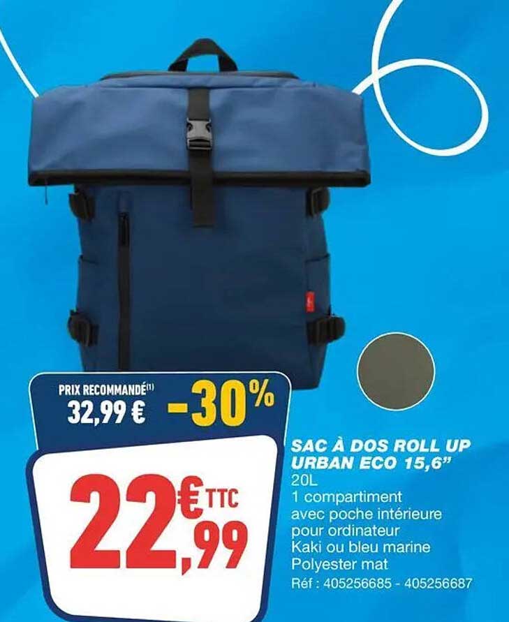 SAC À DOS ROLL UP URBAN ECO 15,6”