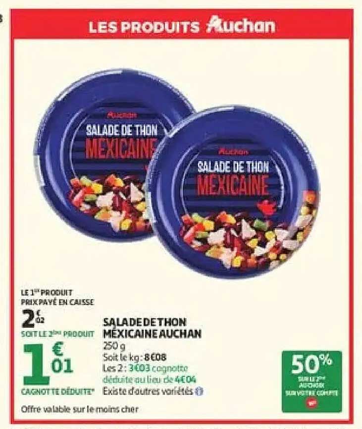 SALADE DE THON MEXICAINE AUCHAN