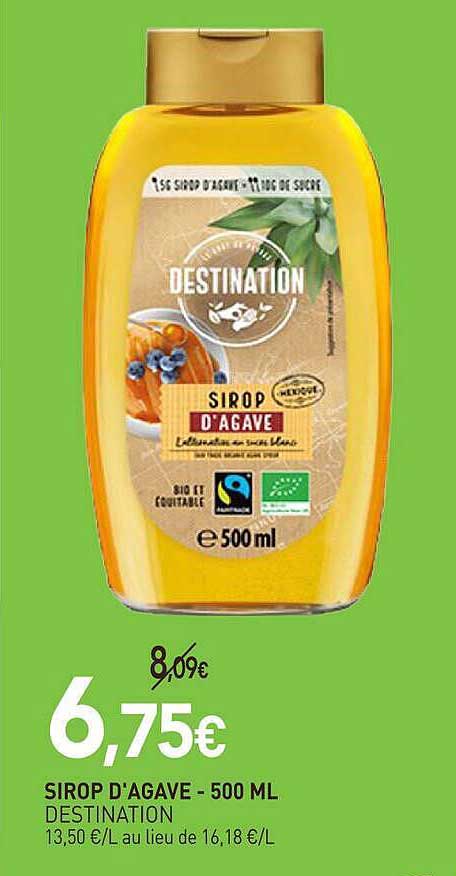 SIROP D'AGAVE - 500 ML DESTINATION