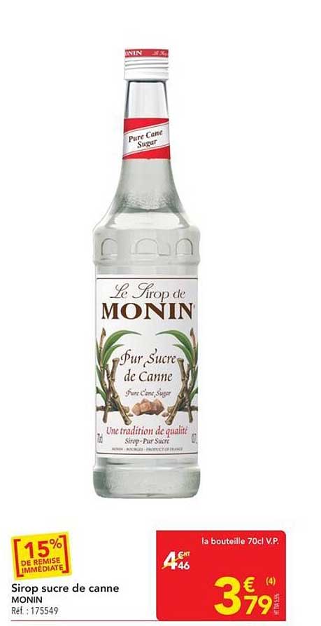 Sirop sucre de canne MONIN