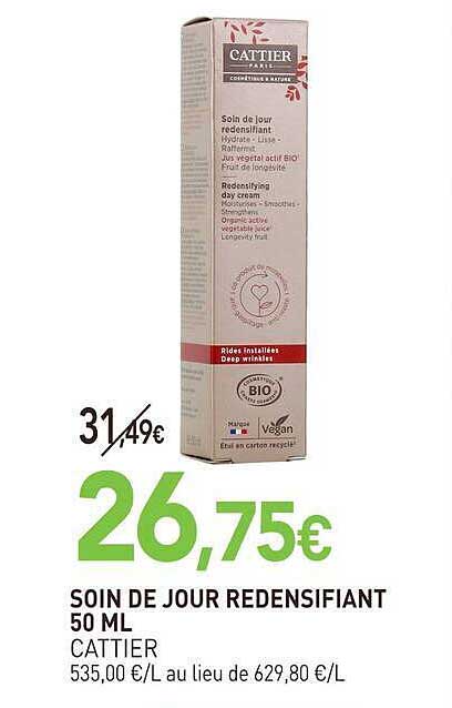 SOIN DE JOUR REDENSIFIANT 50 ML CATTIER