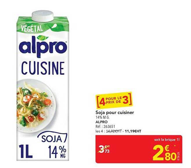 Soja pour cuisiner 14% M.G. ALPRO