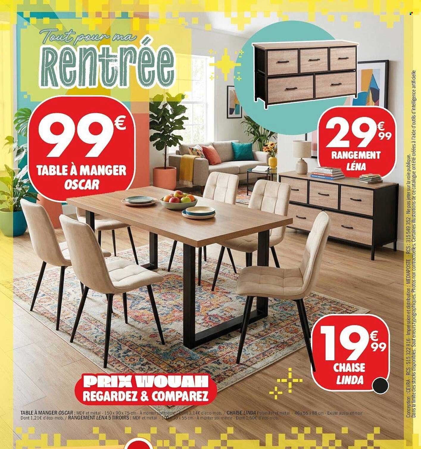 TABLE À MANGER OSCAR