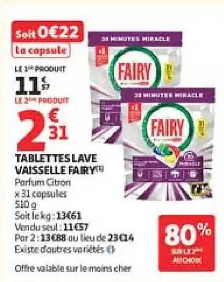 TABLETTES LAVE VAISSELLE FAIRY