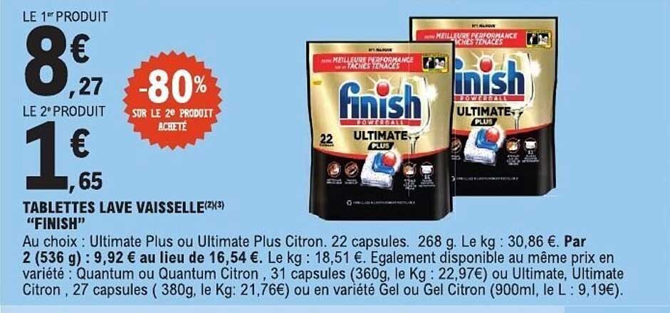 TABLETTES LAVE VAISSELLE «FINISH»